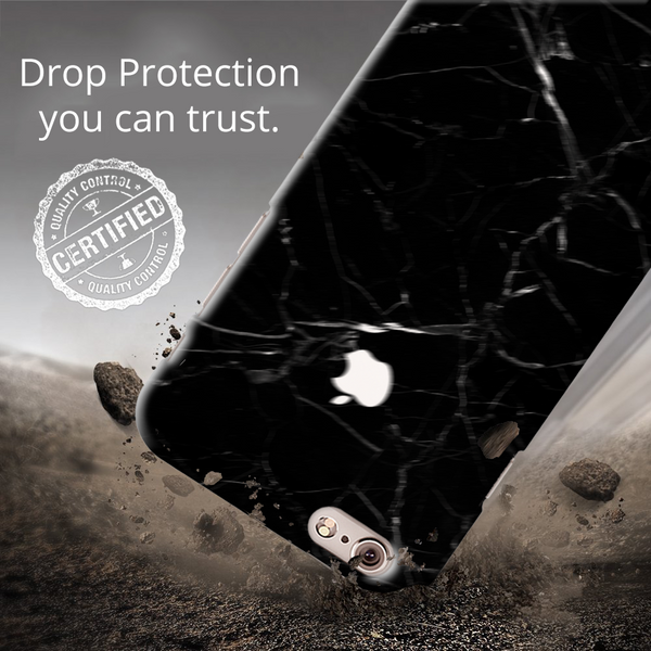 iPhone 6 Back Cover and Case Jet Black Marble Design