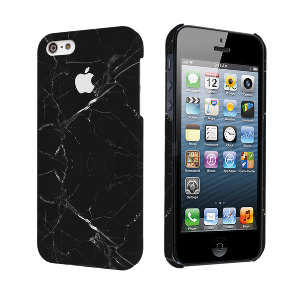 iPhone 5S/SE Back Cover and Case Jet Black Marble Design