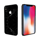 iPhone X Back Cover and Case Jet Black Marble Design