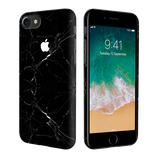 iPhone 7/8 Back Cover and Case Jet Black Marble Design