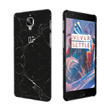 OnePlus 3 Back Cover and Case Jet Black Marble Design