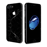 iPhone 7/8 Plus Back Cover and Case Jet Black Marble Design