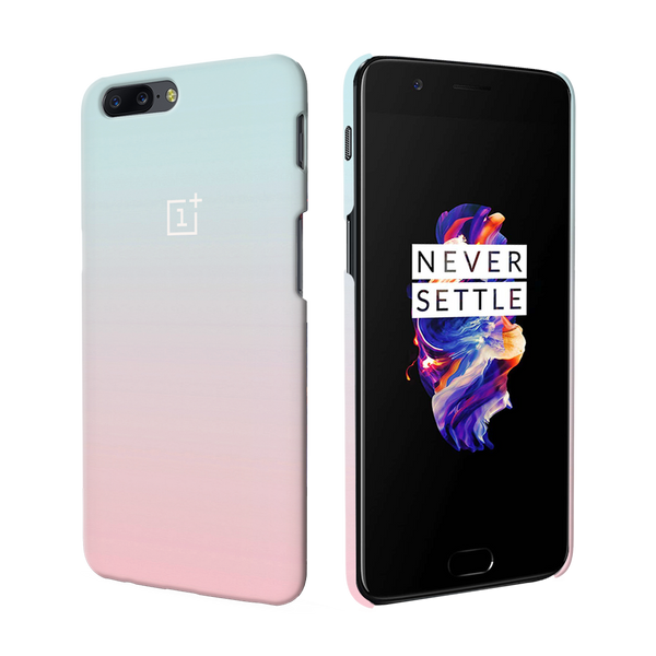 OnePlus 5 Back Cover and Case White Gradient Design