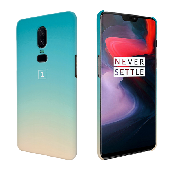 OnePlus 6 Back Cover and Case White Gradient Design