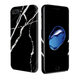 iPhone 7/8 Plus Back Cover and Case Black Marble Design