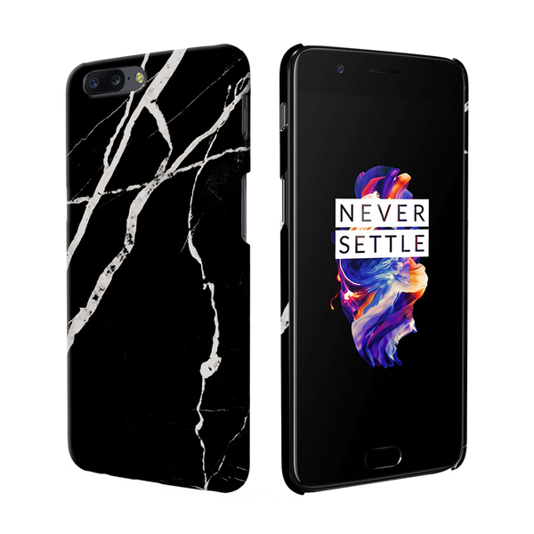 OnePlus 5/1Plus 5 Back Cover and Case Black Marble Design