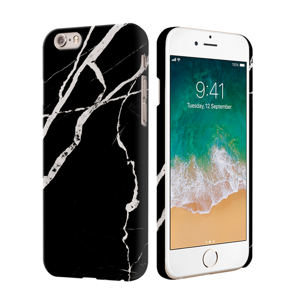 iPhone 6/6S Back Cover and Case Black Marble Design