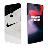 OnePlus 6 Nike Marble Back Cover and Case Black Cracked