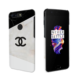 OnePlus 5T Marble Back Cover and Case Black Cracked