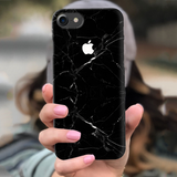 iPhone 7/8 Back Cover and Case Jet Black Marble Design