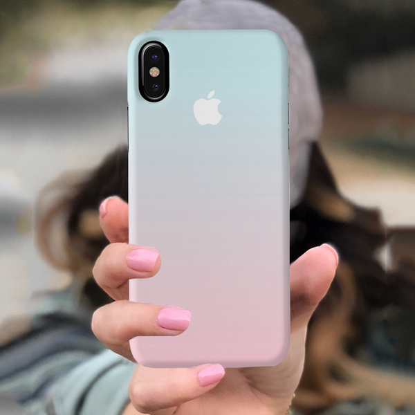 iPhone X Back Cover and Case White Gradient Design