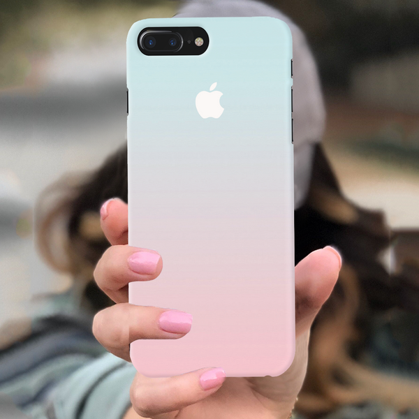 iPhone 7/8 Plus Back Cover and Case White Gradient Design