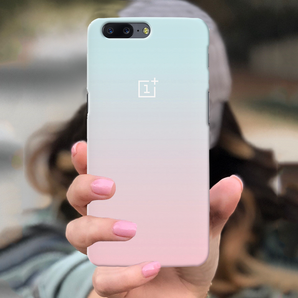 OnePlus 5 Back Cover and Case White Gradient Design
