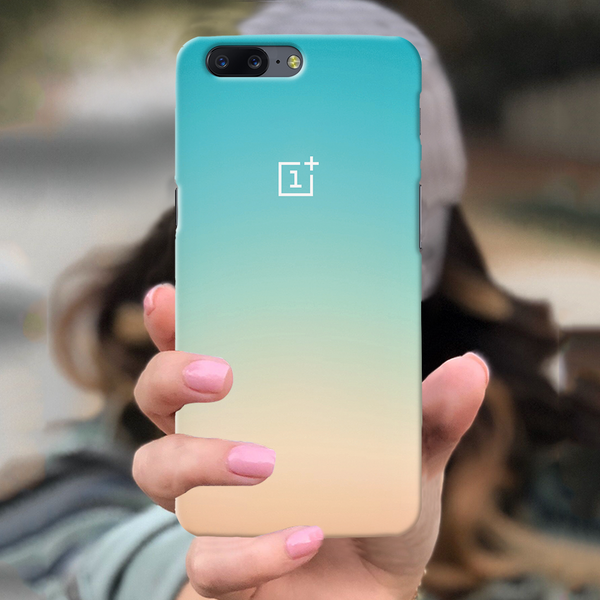 OnePlus 5 Back Cover and Case White Gradient Design