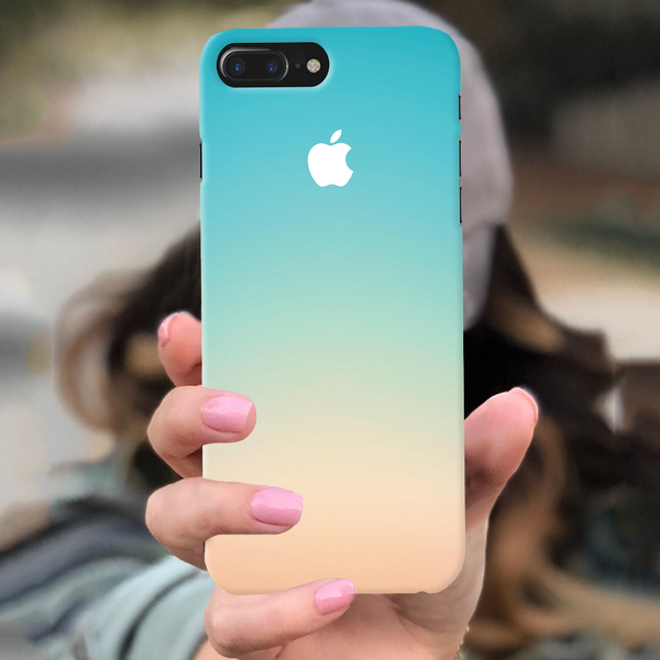 iPhone 7 Plus Back Cover and Case White Gradient Design