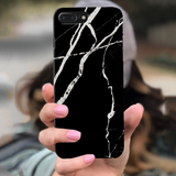 iPhone 7/8 Plus Back Cover and Case Black Marble Design