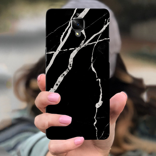 OnePlus 3/3T Back Cover and Case Black Marble Design