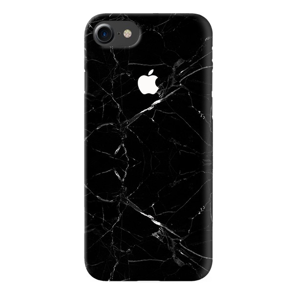 iPhone 7/8 Back Cover and Case Jet Black Marble Design