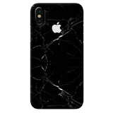 iPhone X Back Cover and Case Jet Black Marble Design