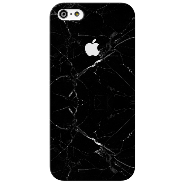 iPhone 5S/SE Back Cover and Case Jet Black Marble Design