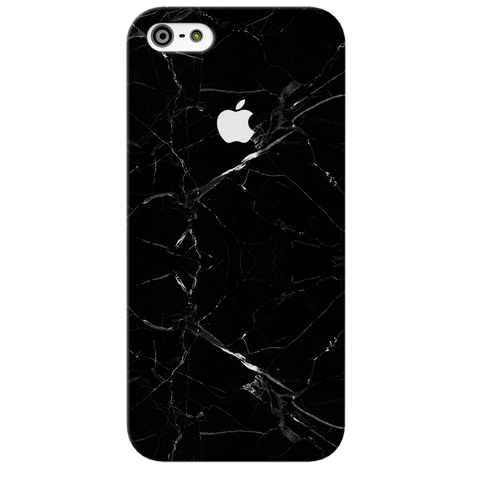 iPhone 5S/SE Back Cover and Case Jet Black Marble Design