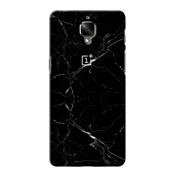 OnePlus 3 Back Cover and Case Jet Black Marble Design