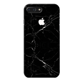 iPhone 7/8 Plus Back Cover and Case Jet Black Marble Design