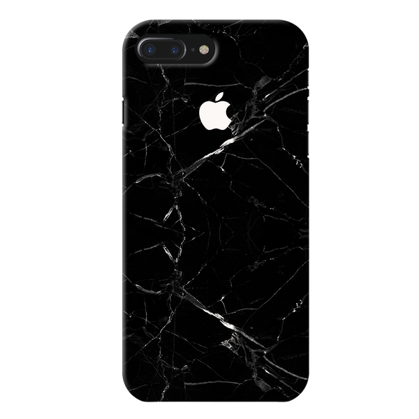 iPhone 7/8 Plus Back Cover and Case Jet Black Marble Design