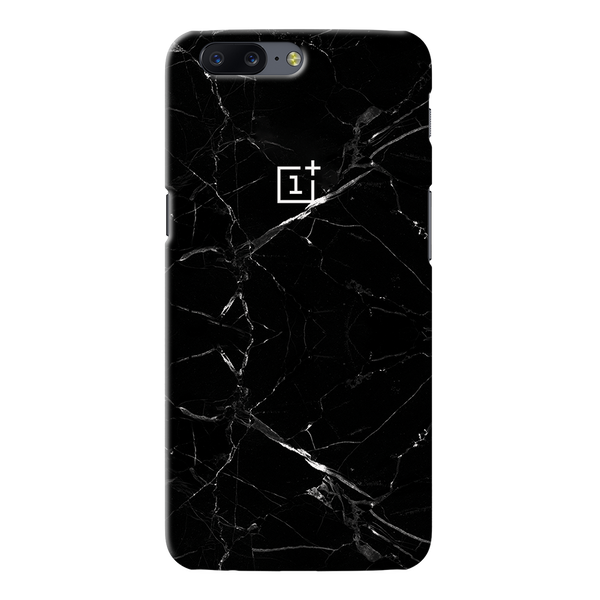 OnePlus 5 Back Cover and Case Jet Black Marble Design