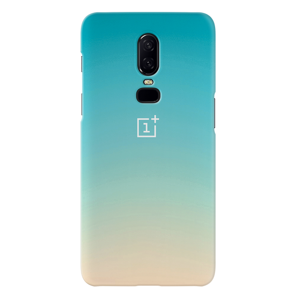 OnePlus 6 Back Cover and Case White Gradient Design