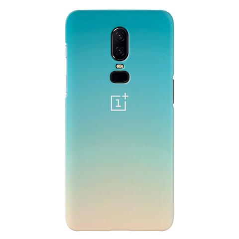 OnePlus 6 Back Cover and Case White Gradient Design