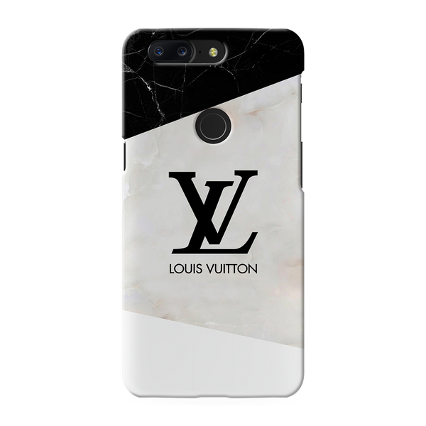 OnePlus 5T Louis Vuitton Marble Back Cover and Case Black Cracked