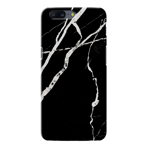 OnePlus 5/1Plus 5 Back Cover and Case Black Marble Design