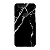 OnePlus 5T Marble Back Cover and Case Black Cracked