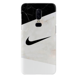 OnePlus 6 Nike Marble Back Cover and Case Black Cracked